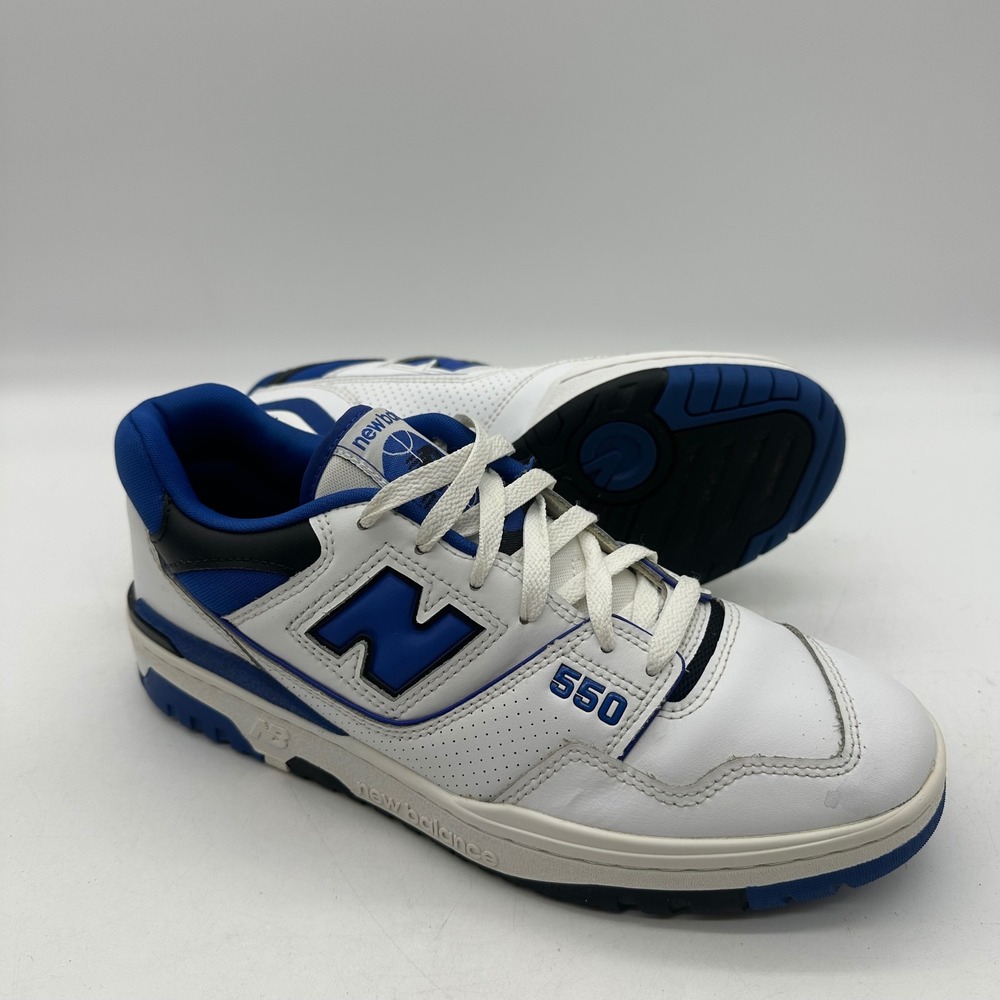 New Balance BB550SN1 Mens Size 9.5 "White Team Royal" Shoes 550 Retro Sneakers - Picture 3 of 10